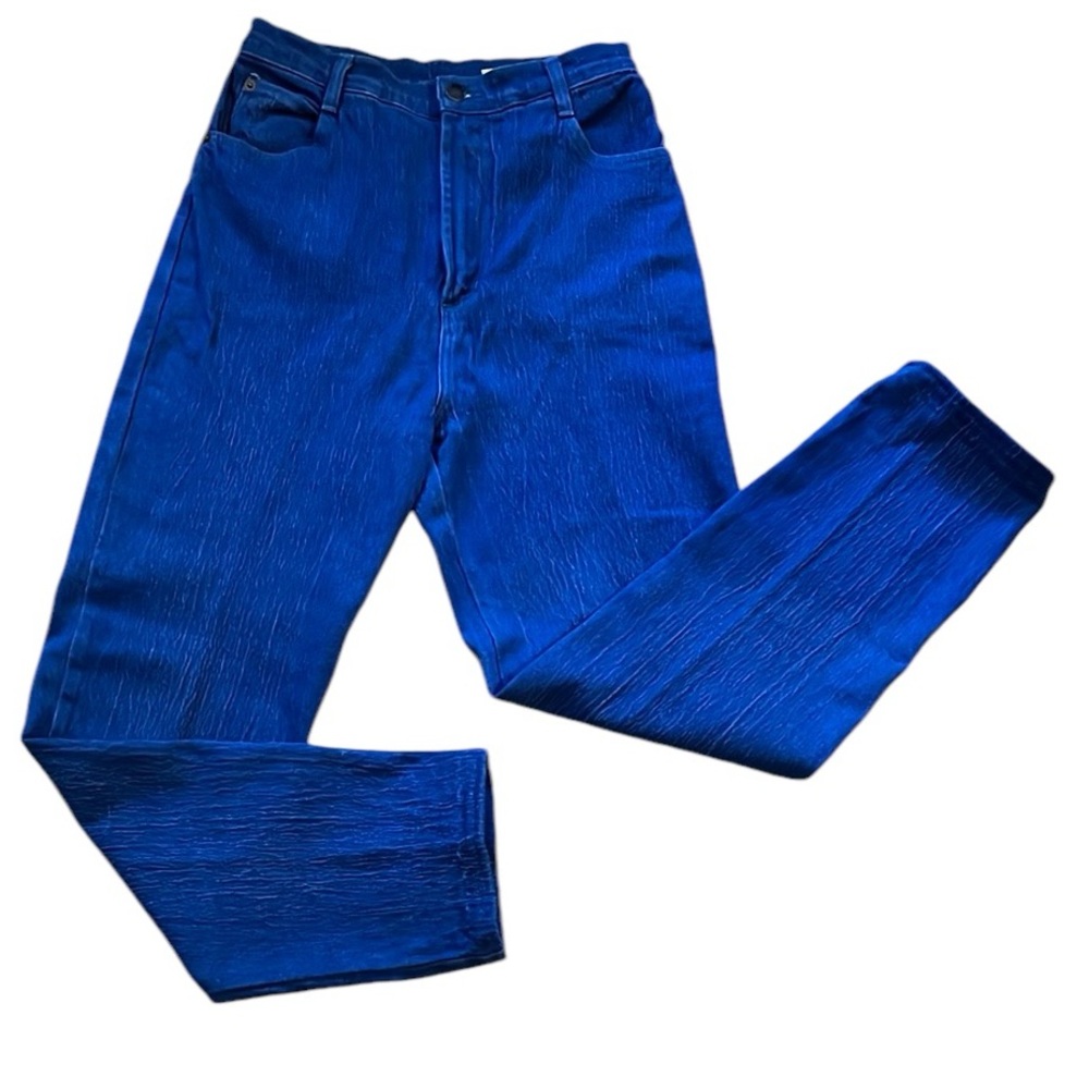 VINTAGE NORTH WEST BLUE HIGH WAISTED DENIM ANKLE JEANS BLUE SIZE 12